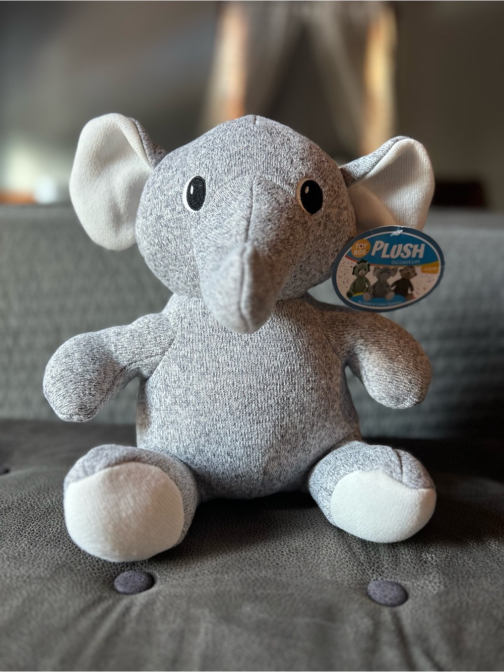 Plush Elephant Stuffed Animal - Gray